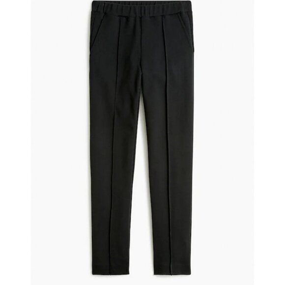 EUC Women's J. CREW Pintuck Pull-On Straight Leg Pant Black | Size PL - Picture 1 of 10